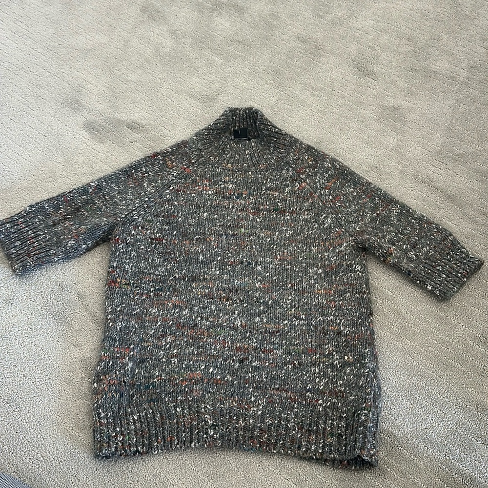 Theory sweater size small grey/colorful